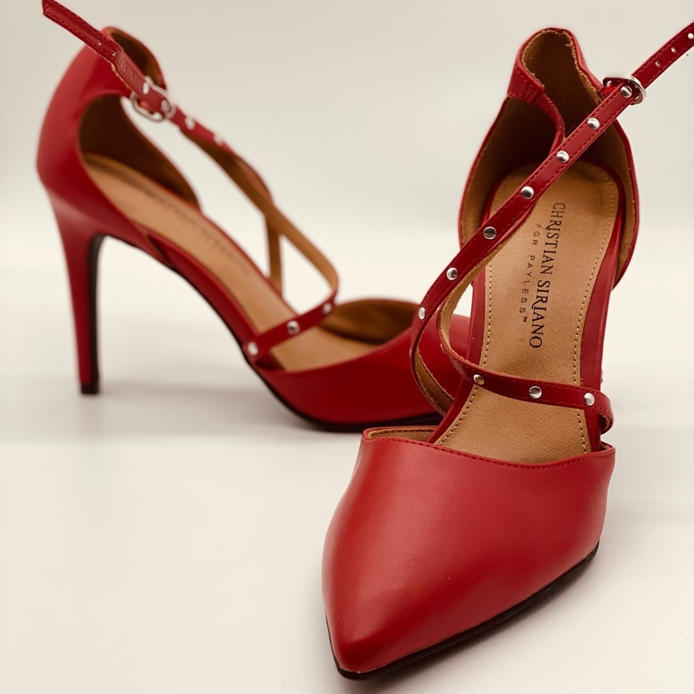 Christian Siriano Red Stud Heels